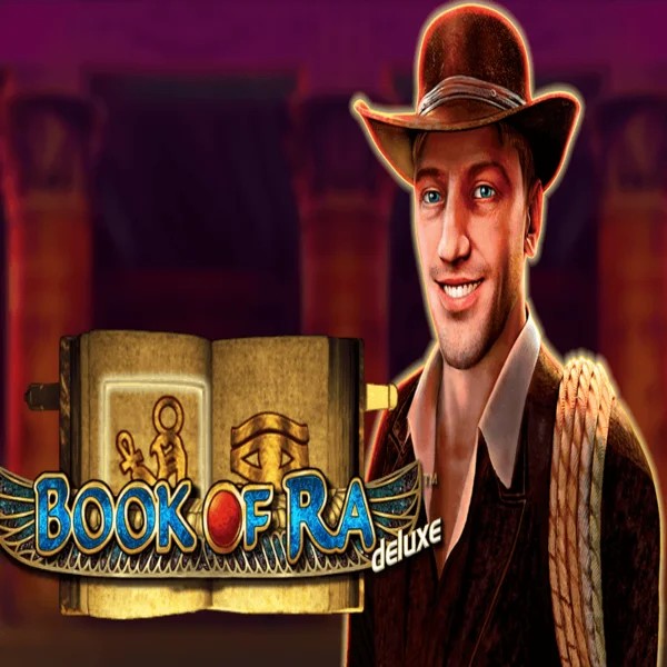 Book of Ra Deluxe online game logo by Novomatic on bet-republic.eu